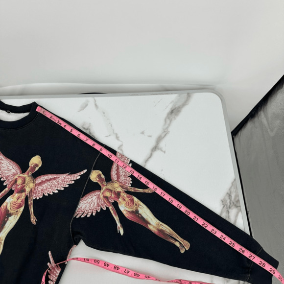 R13 Nirvana Printed Cotton Sweatshirt Unisex Size XS Oversized Angel Graphic NWT - Picture 10 of 12